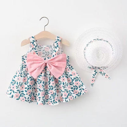 Big bow cotton baby dress