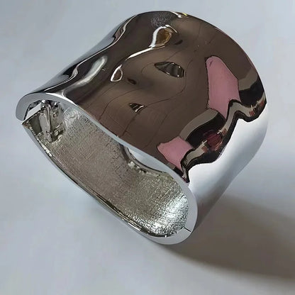 Punk Asymmetric Wide Bangle Bracelet
