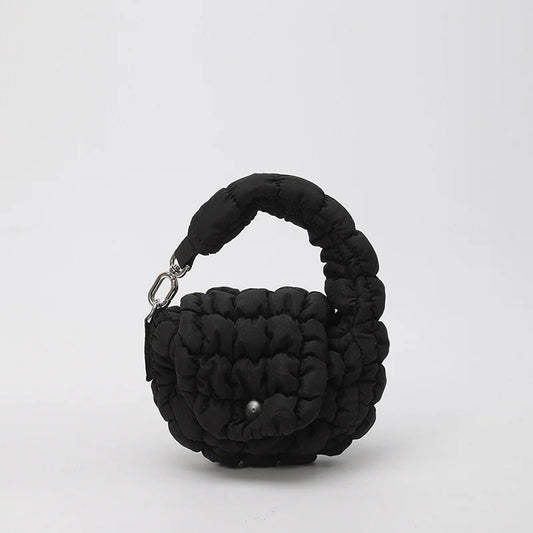 Women Pleated Top Handle Bag