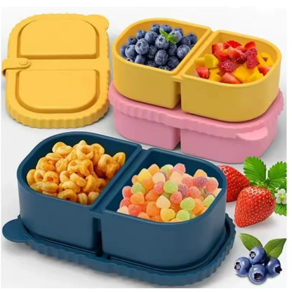 Premium Silicone Double Compartment Snack Box