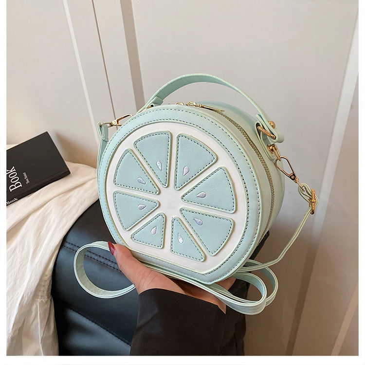 Citrus Slice Round Crossbody Bag