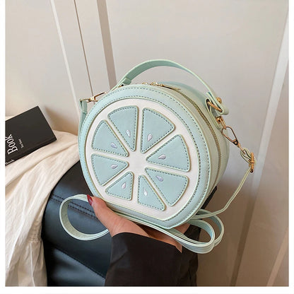 Citrus Slice Round Crossbody Bag