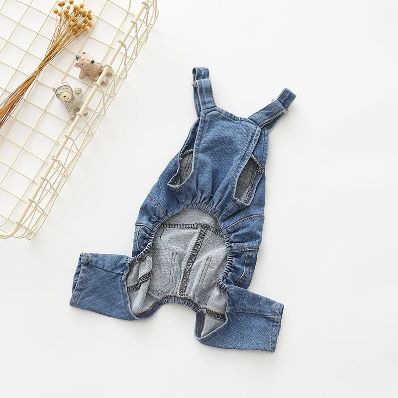 Denim Jean Overalls for Dogs