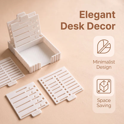 5-in-1 Sticky Note Holder with Templates for Desk
