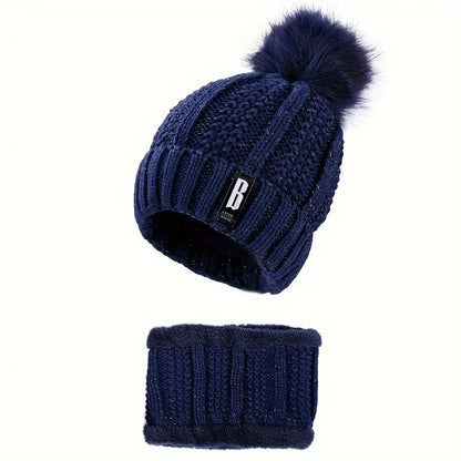 Women’s Winter Knit Hat & Scarf Set
