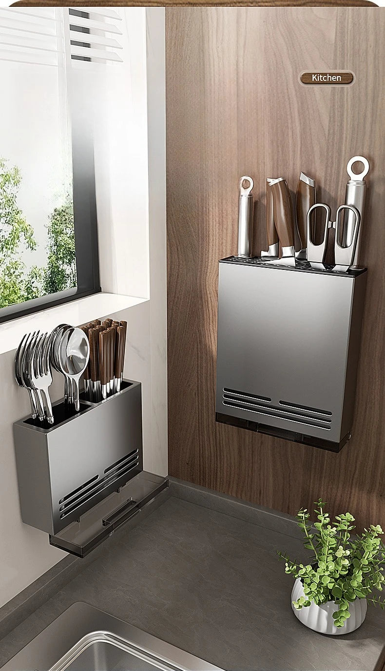 Wall-Mounted Kitchen Storage Rack