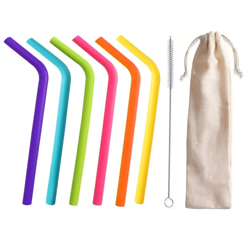 Silicone Replacement Straws with Brush