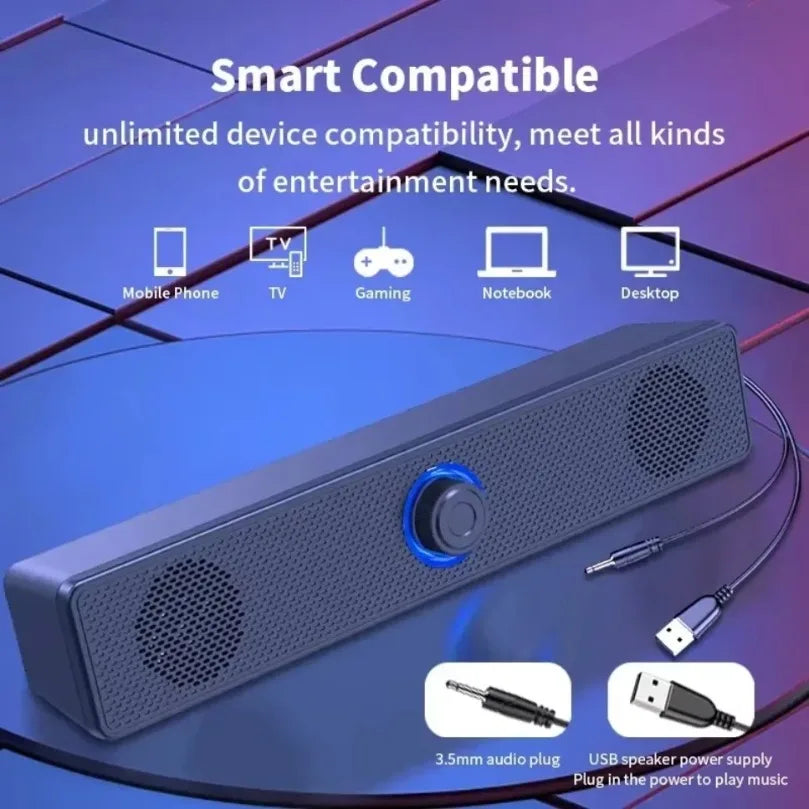 VIKEFON Bluetooth Soundbar Speaker for TV & PC