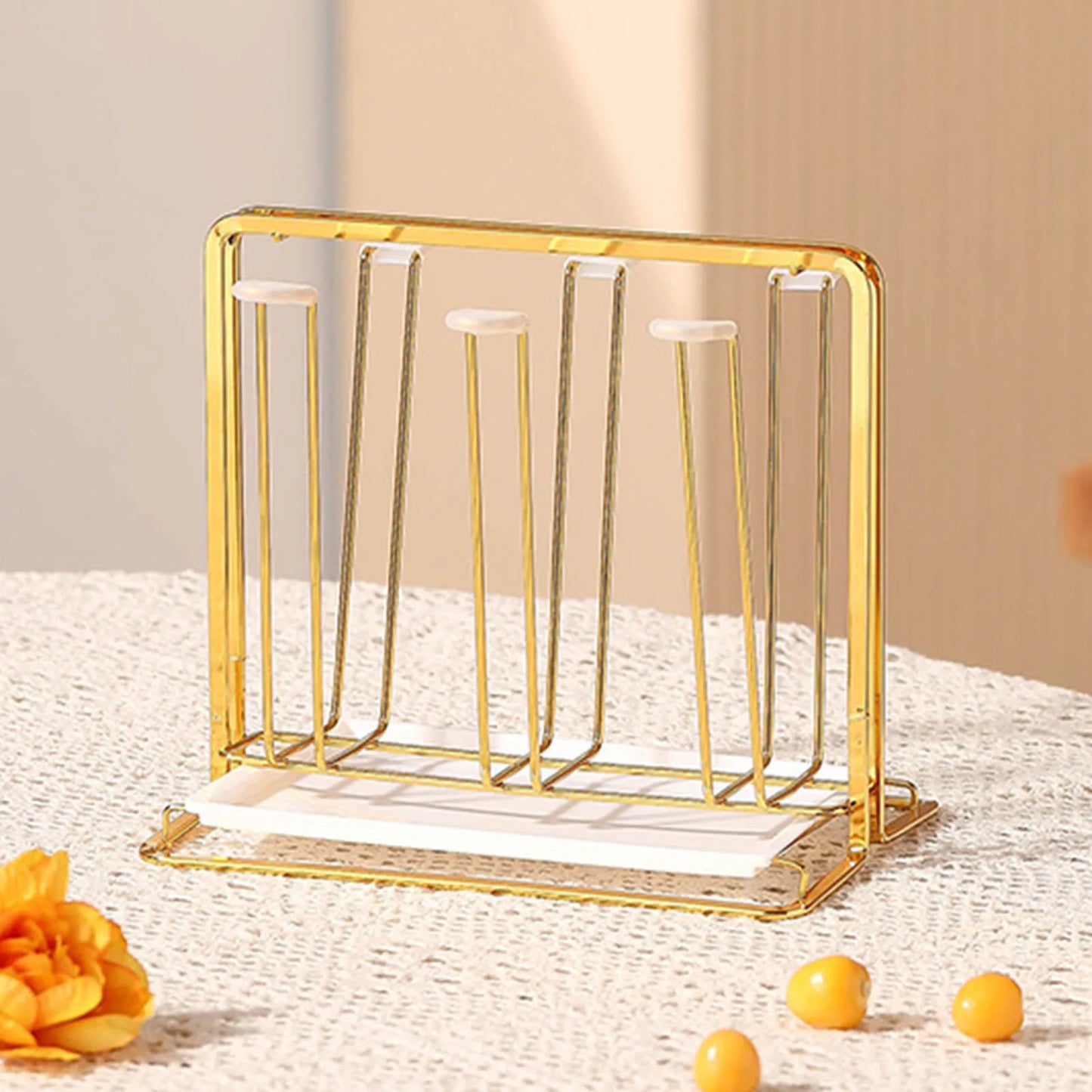 Metal Cup Drying & Drain Rack with Tray