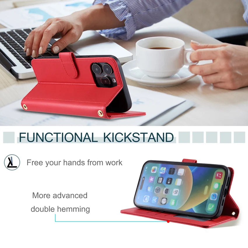 Flip Leather Wallet Case