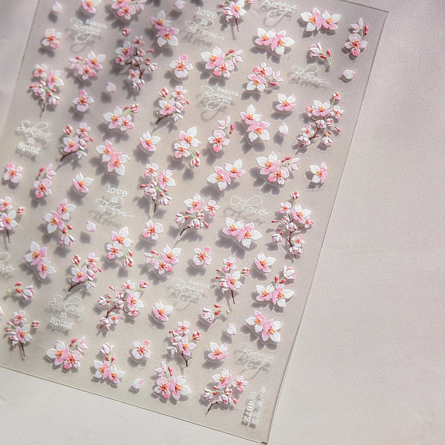 5D Cherry Blossom Nail Art Stickers