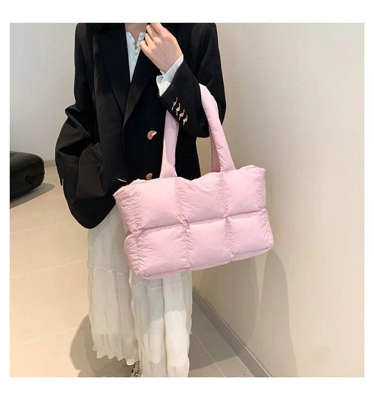 Quilted Large Capacity Tote Shoulder Bag