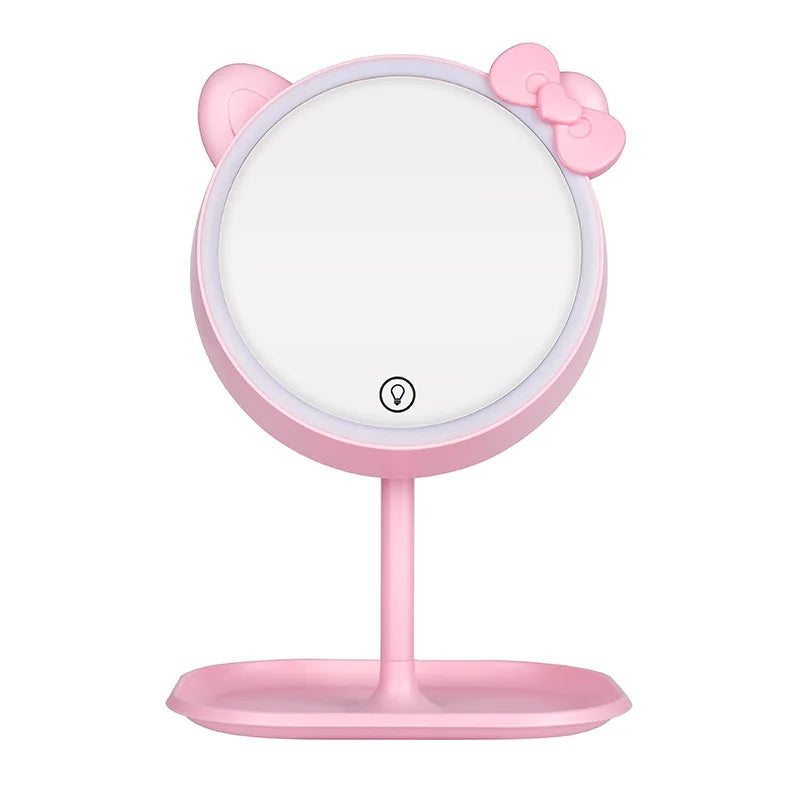 Pink LED Touch Screen Makeup Mirror