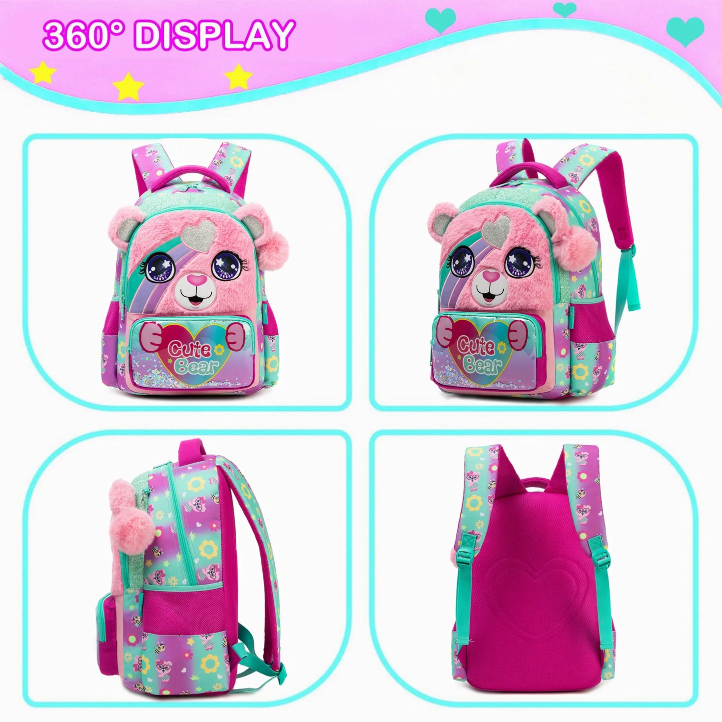 Girls School Backpack & Lunch Bag Set