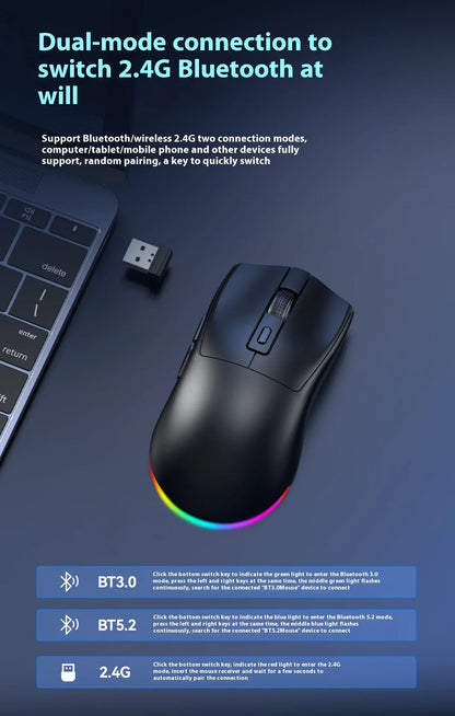 NexusClick X3 Dual-Mode Wireless Gaming Mouse