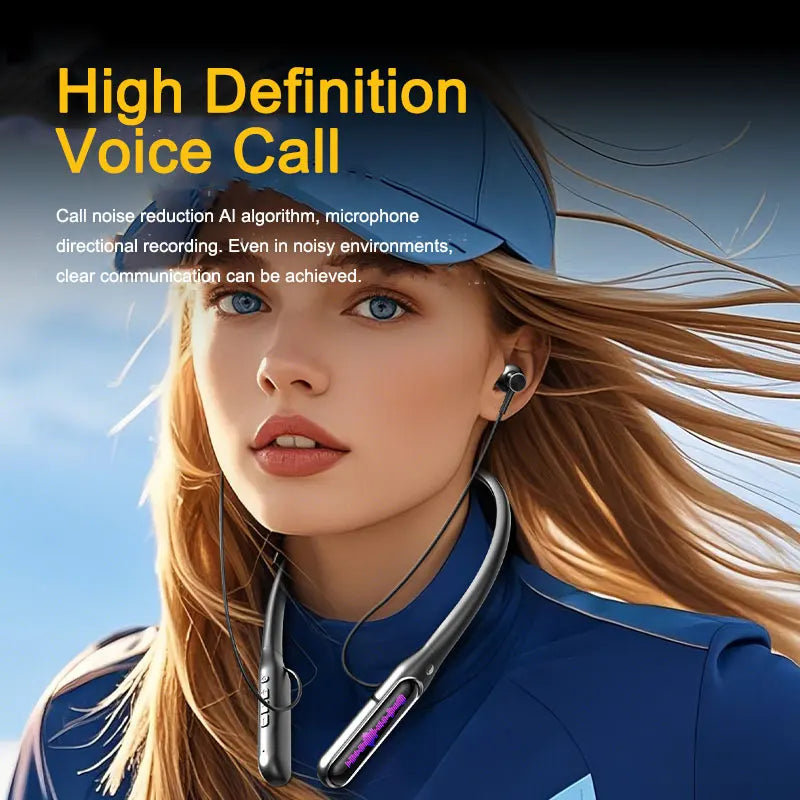 Bluetooth Sports Earphones with HD Microphone & 80-Hour Battery