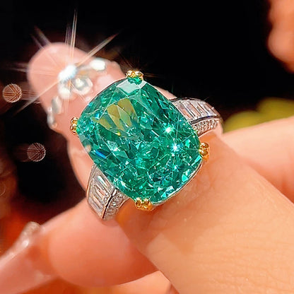 Lab-Created Paraiba Tourmaline Adjustable Ring