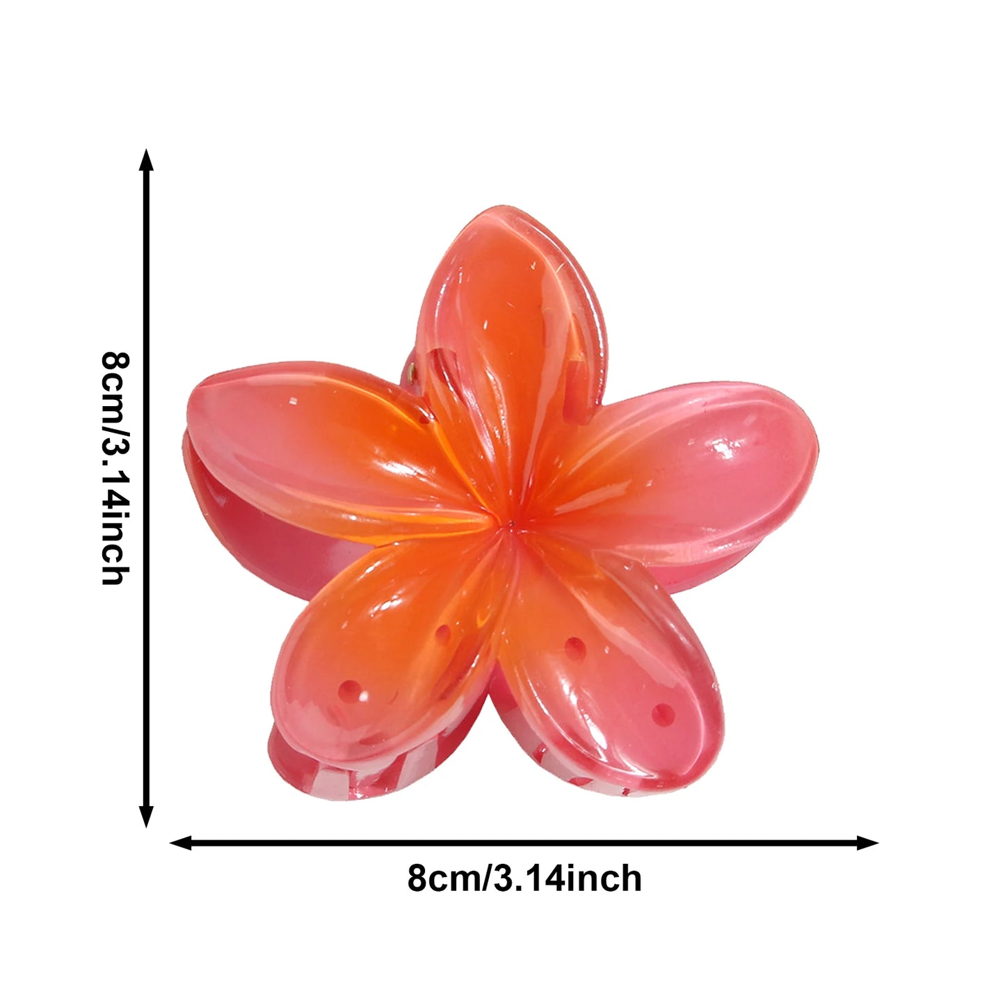 Hawaiian Gradient Flower Hair Claw Clip