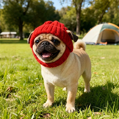 Winter Knitted Dog Hat for Small Dogs