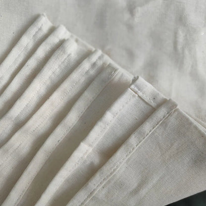 Reusable Drawstring Cotton Filter Bags for Nut Milk, Yogurt, Tea & Coffee