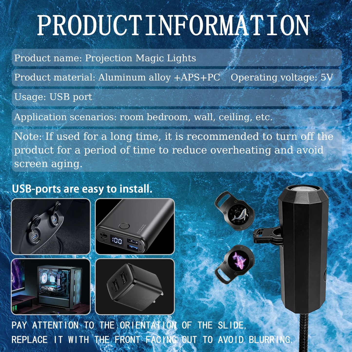Marine Life Projection Night Light