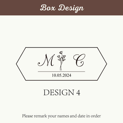 Personalized Wooden Double Ring Box with Clear Window
