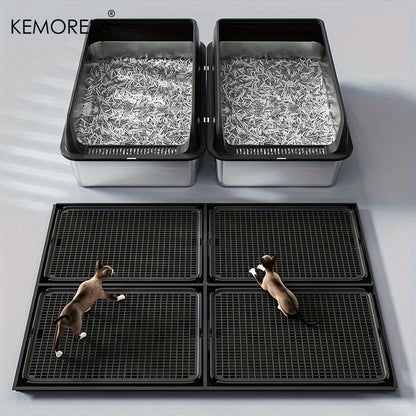Extra Large Stainless Steel Cat Litter Box with Lid