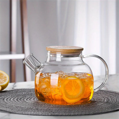 Large Capacity Heat-Resistant Glass Teapot