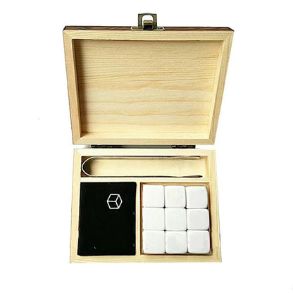 Whisky Ice Stone Set with Wooden Box