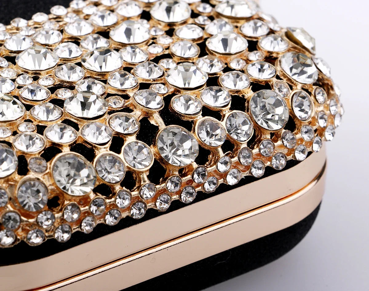 Crystal Embellished Evening Clutch Bag
