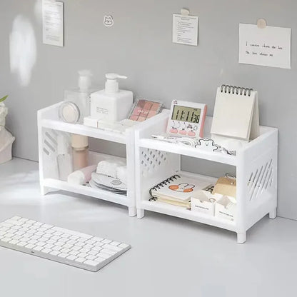 Modern 2-Tier Desk Storage Organizer
