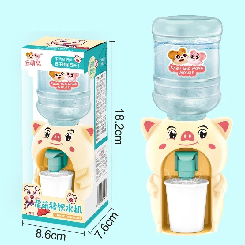 Cartoon Mini Water Cooler with Cup & Bottle
