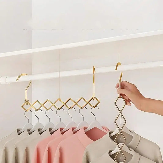 Stainless Steel 7-Hole Space-Saving Clothes Hanger