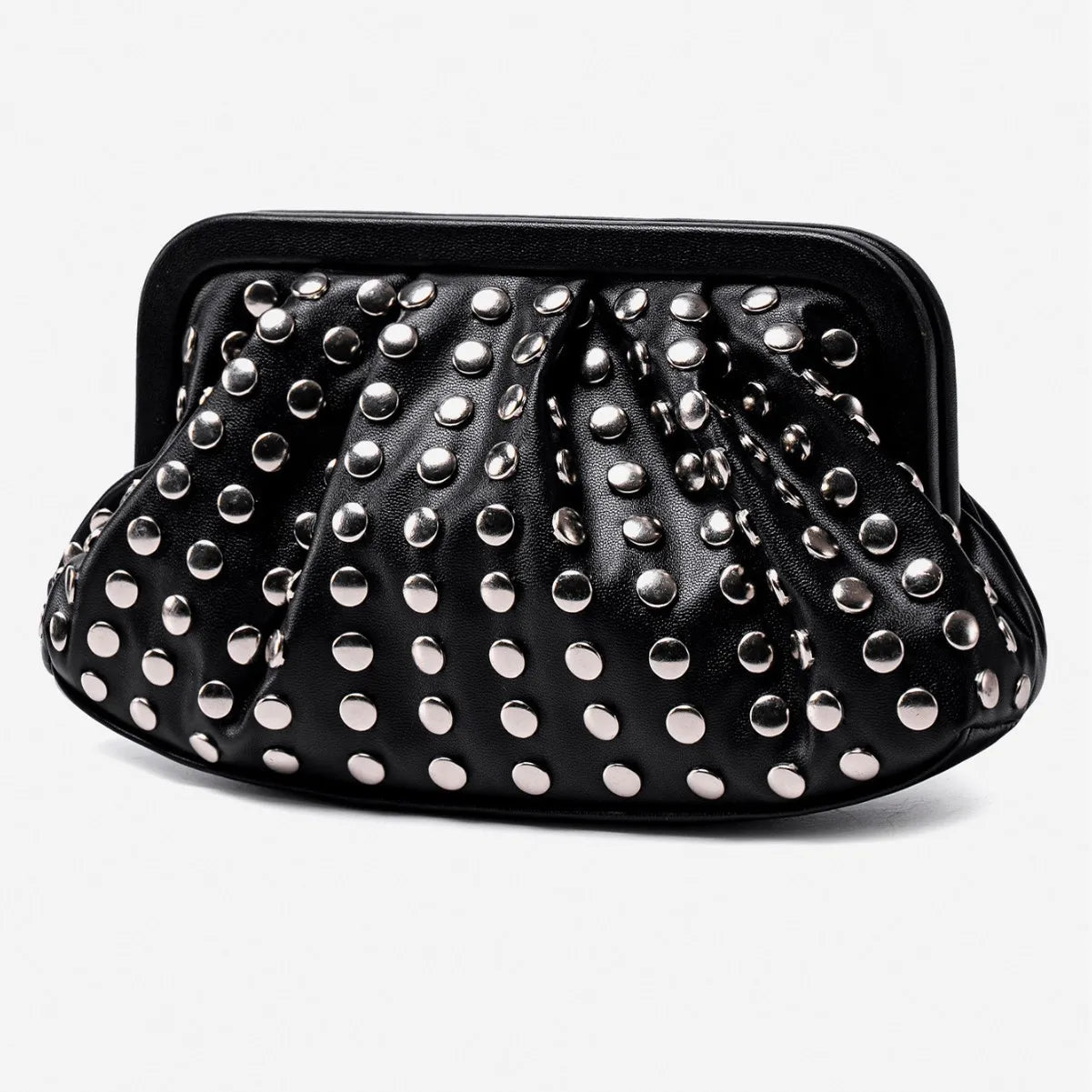 Studded Shell Evening Clutch Bag