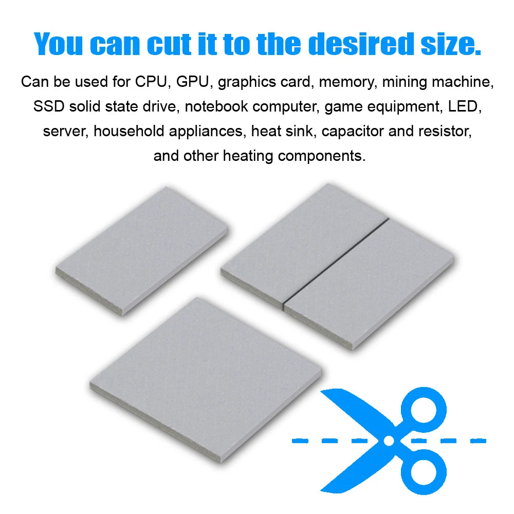 16W/mK High Conductivity Thermal Pad for CPU, GPU & SSD Cooling