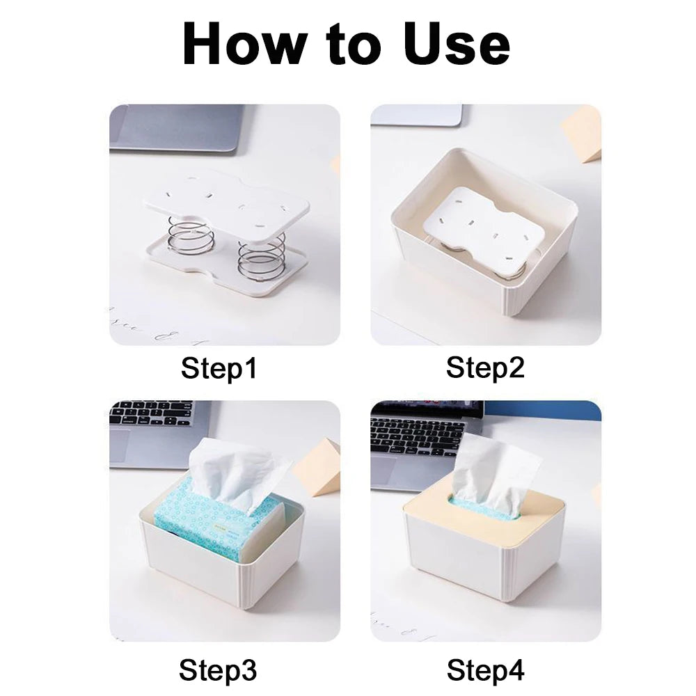 Spring-Loaded Tissue Box Holder