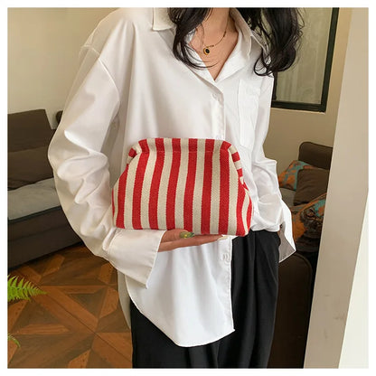 Summer Woven Crochet Beach Clutch Handbag
