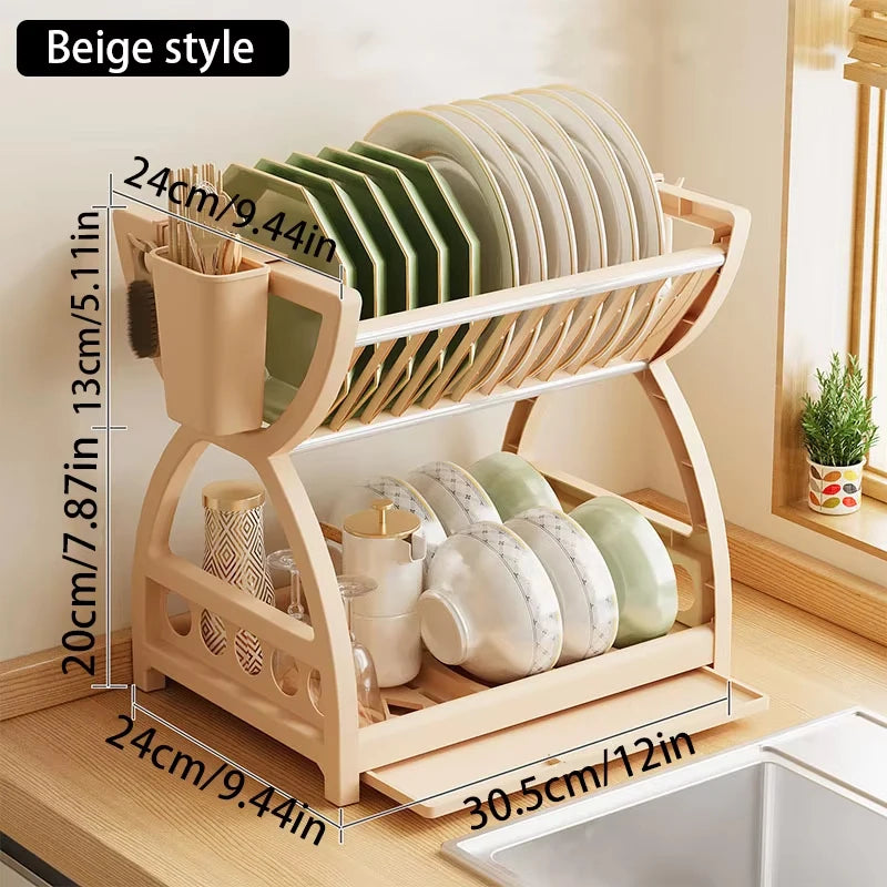 Double-Layer Dish Drying Rack