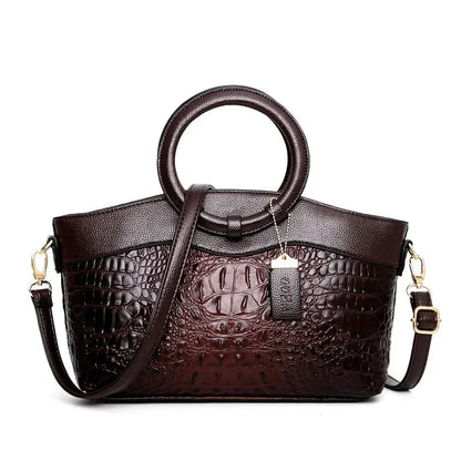 Women’s Crocodile-Embossed Tote & Shoulder Bag