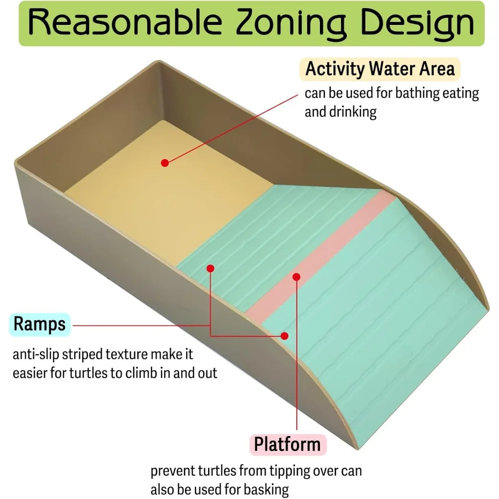 Reptile Bathing Pool with Ramp