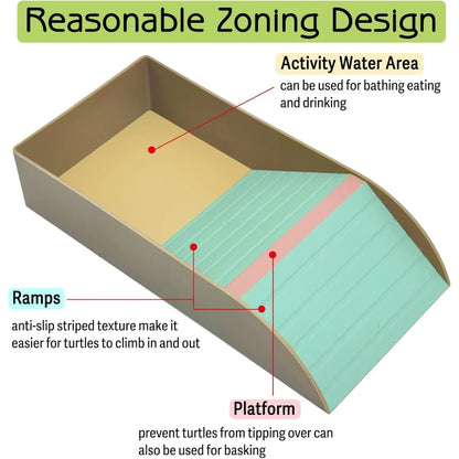 Reptile Bathing Pool with Ramp