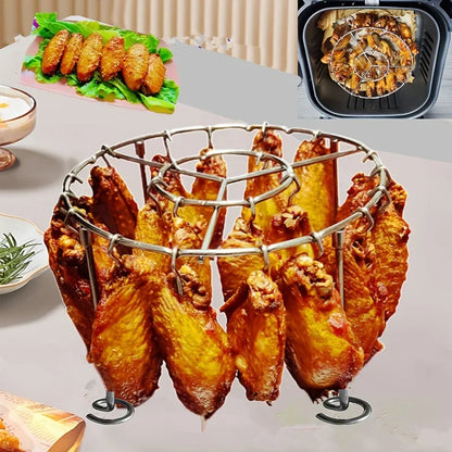 Stainless Steel Vertical Grill Rack with 23 Skewers