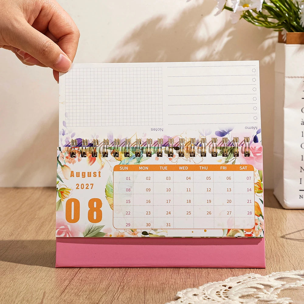 2027 Floral Desk Calendar – Daily Weekly Monthly Planner