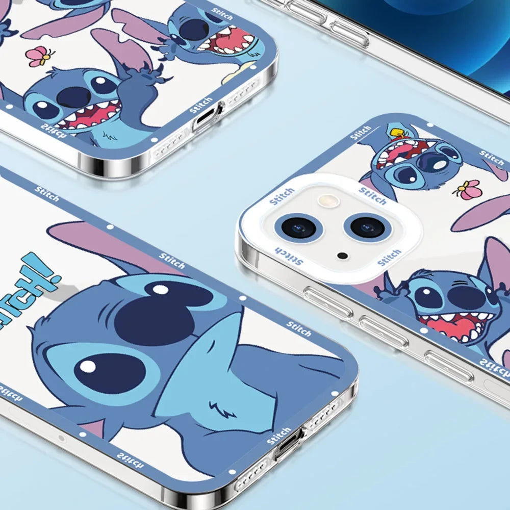 Cartoon Lilo Stitch Cute Phone Case For Iphone 14 15 12 13 Mini 11 Pro Max Xs XR