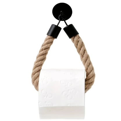 Retro Rope Paper Towel & Toilet Roll Holder
