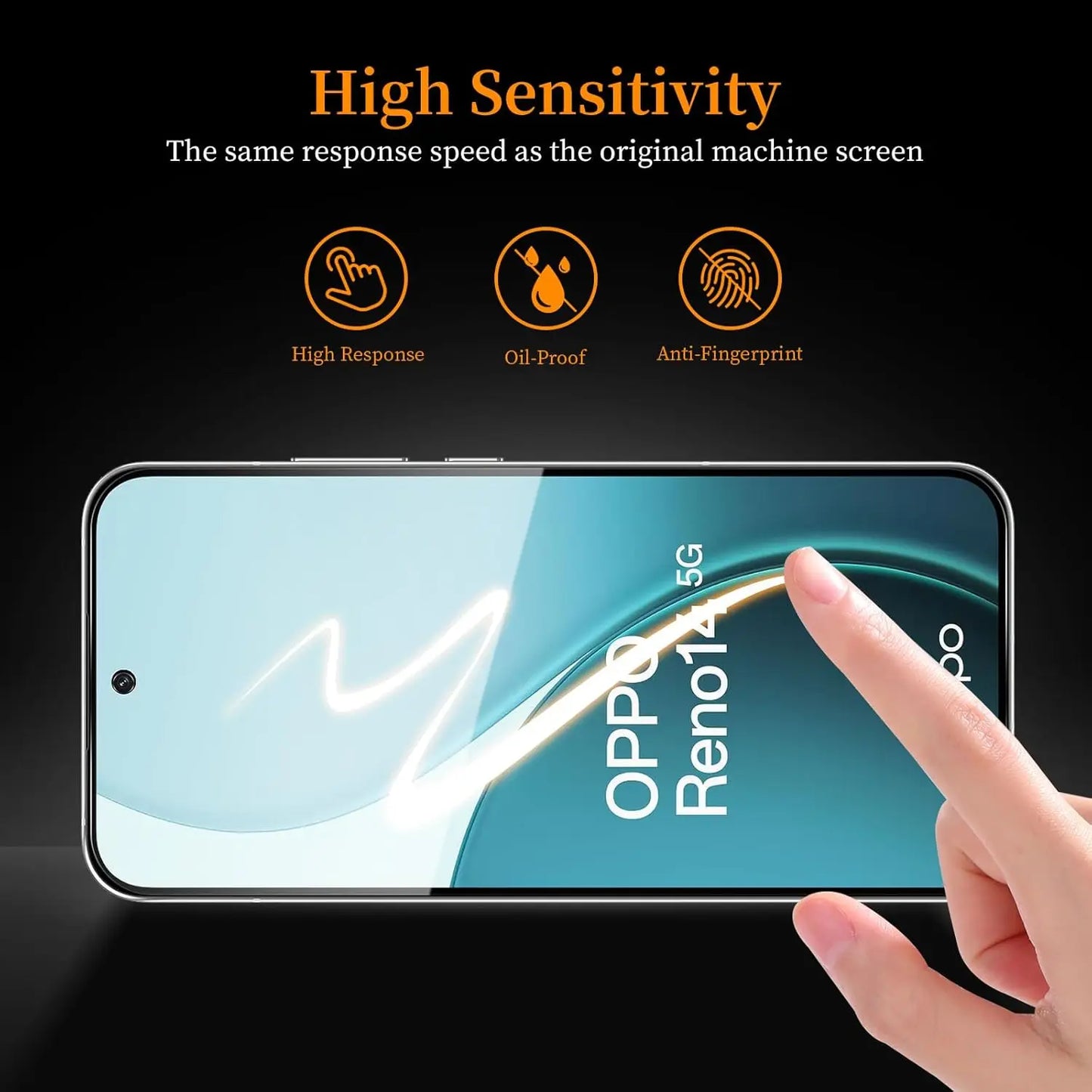 Tempered Glass Screen Protector for OPPO Reno 14