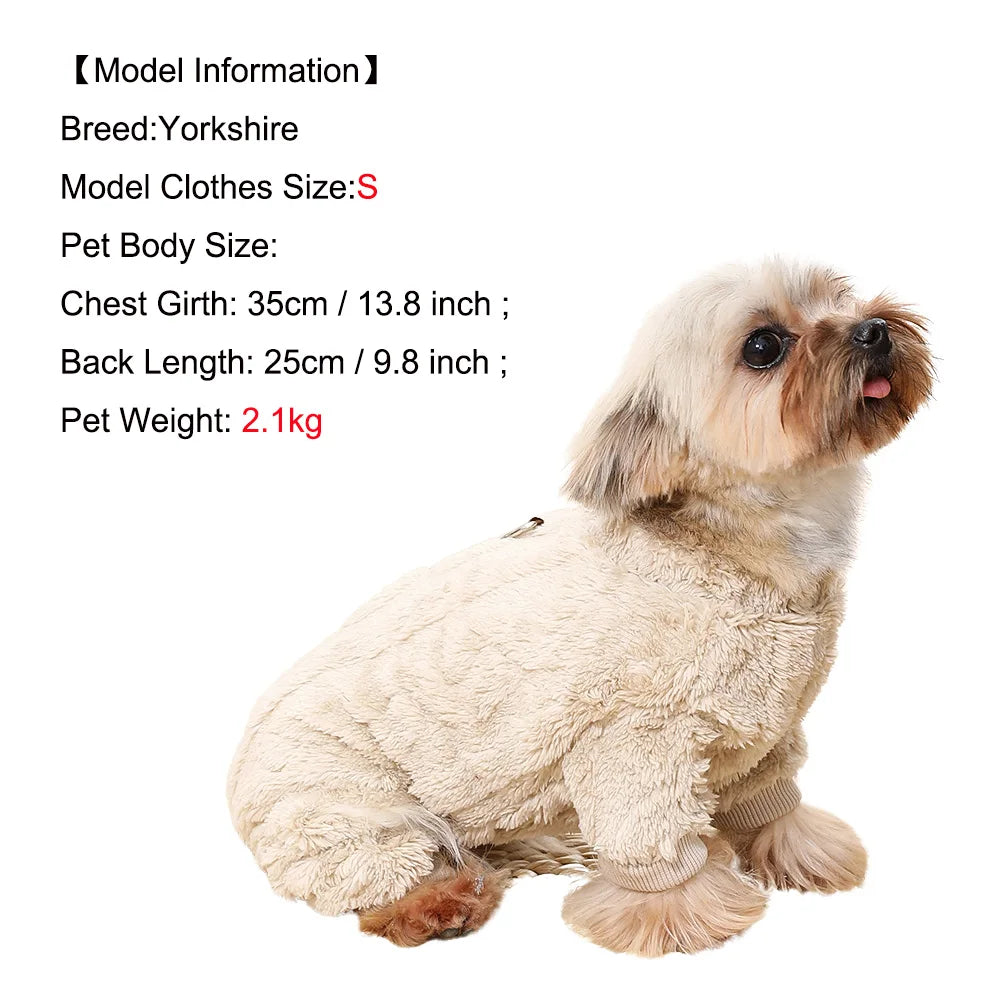 Soft Fleece Dog Jumpsuit