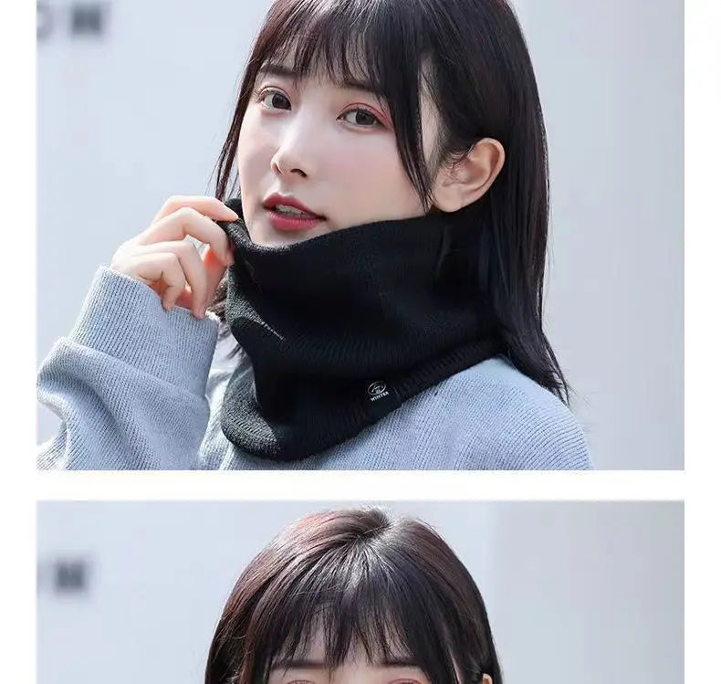 Fleece-Lined Knitted Neck Warmer