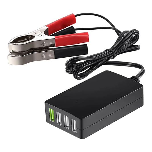 4-Port USB Battery Clip Charger