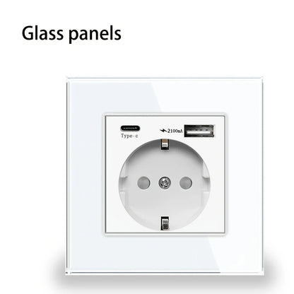 EU Type-C USB Wall Power Socket